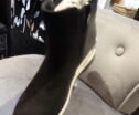 Boots noires en daim