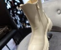 Boots beige clair en daim